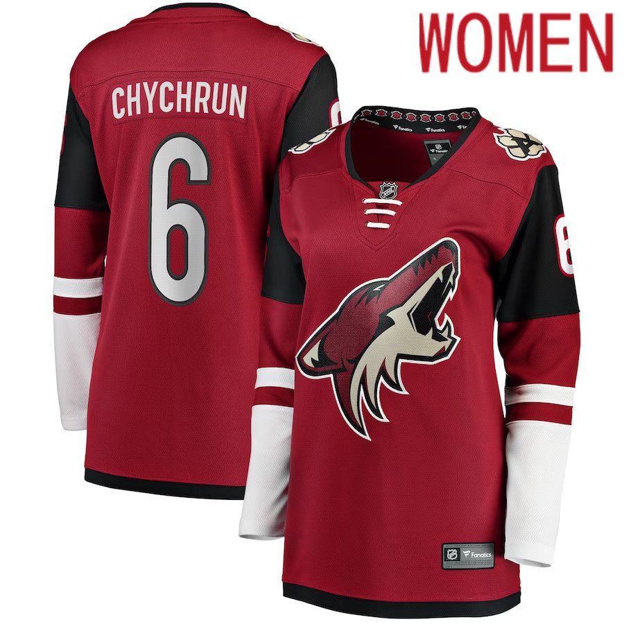 Women Arizona Coyotes 6 Jakob Chychrun Fanatics Branded Garnet Breakaway Player NHL Jersey